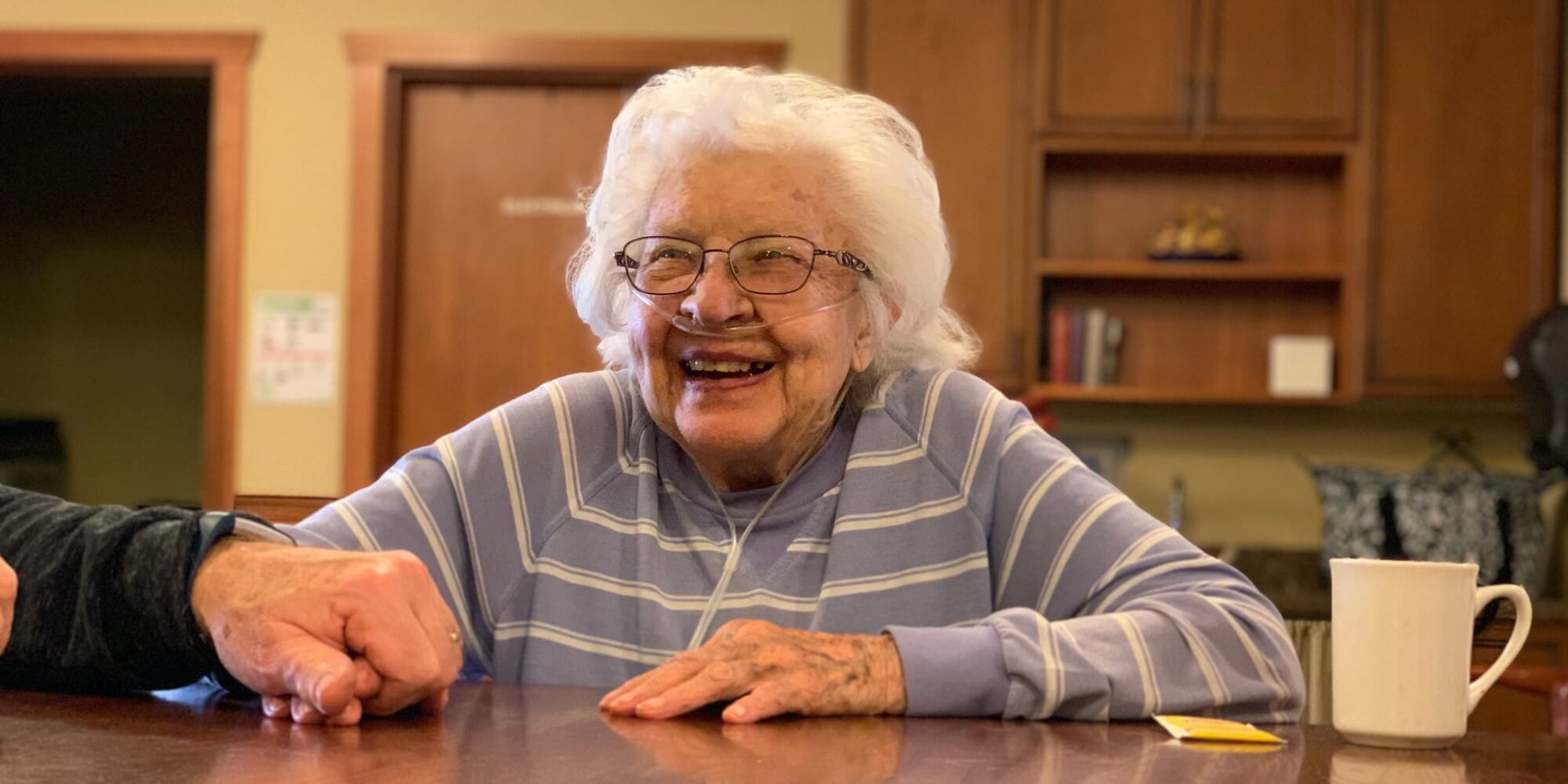 laughing senior resident laughing senior resident