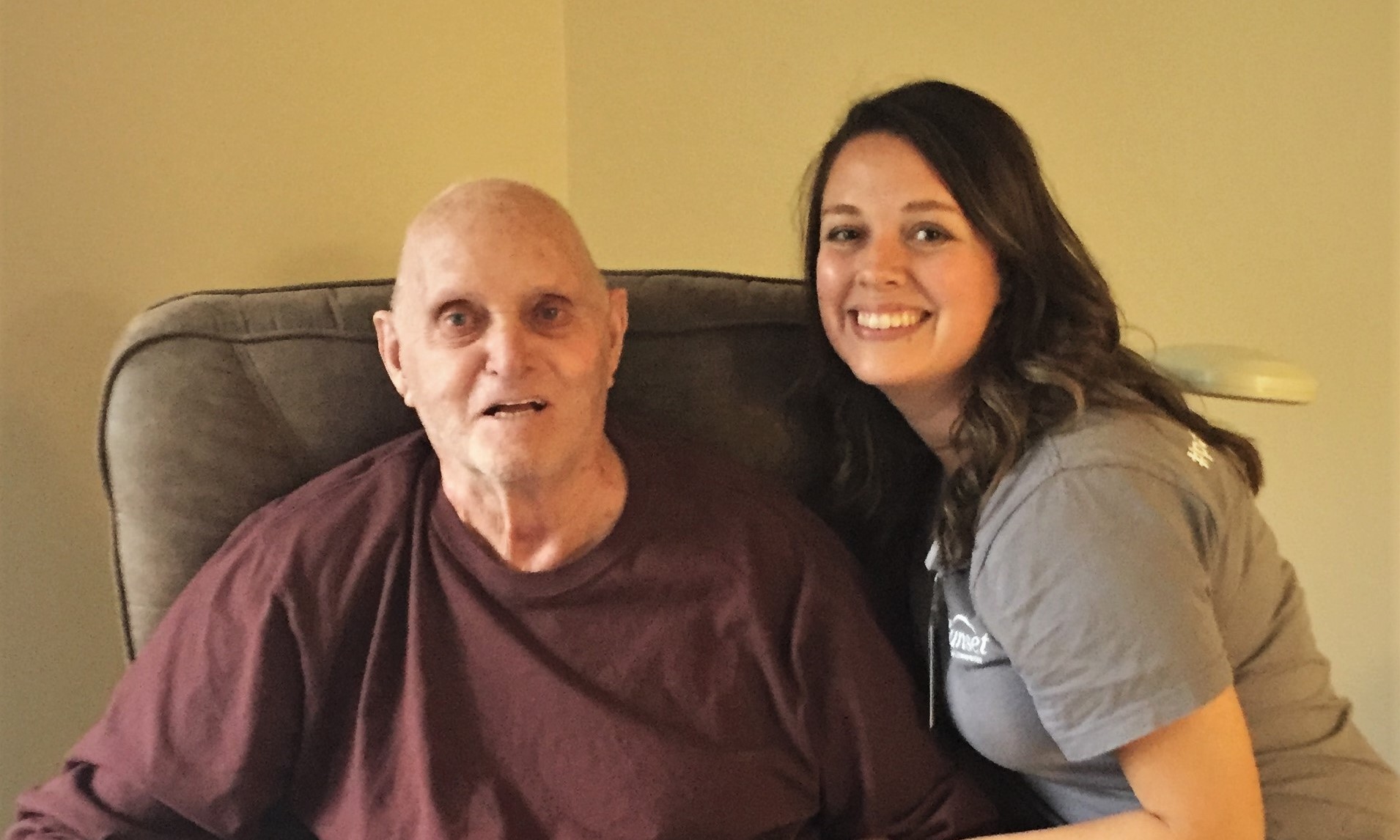 Abby Abby with Rose Garden resident Ken